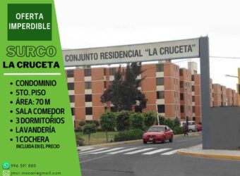 VENTA DEPARTAMENTO LA CRUCETA – SURCO