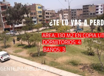 VENDO DEPARTAMENTO DE 124 M2 INSCRITO EN LA SUNARP CON CALIDADES DE LUJO Y FRENTE A PARQUE