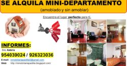 SE ALQUILA LINDO MINIDEPARTAMENTO AMOBLADO INDEPENDIENTE EN EL SANTIAGO DE SURCO PARA PERUANOS Y EXTRANJEROS 954039024