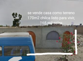 Se vende casa como terreno, 170 m2 en chilca 165 mil soles