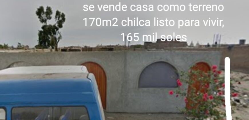 Se vende casa como terreno, 170 m2 en chilca 165 mil soles