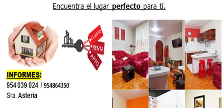 ALQUILO HERMOSO DEPARTAMENTO DUPLEX AMOBLADO INDEPENDIENTE PARA EXTRANJEROS Y PERUANOS EN SURCO  954039024 