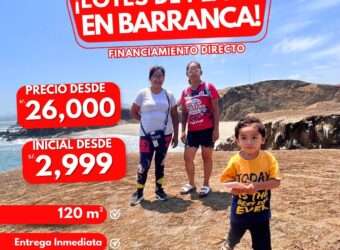 Lotes con vista al mar, sin intereses y con cuotas accesibles. ¡Aprovecha esta oferta!