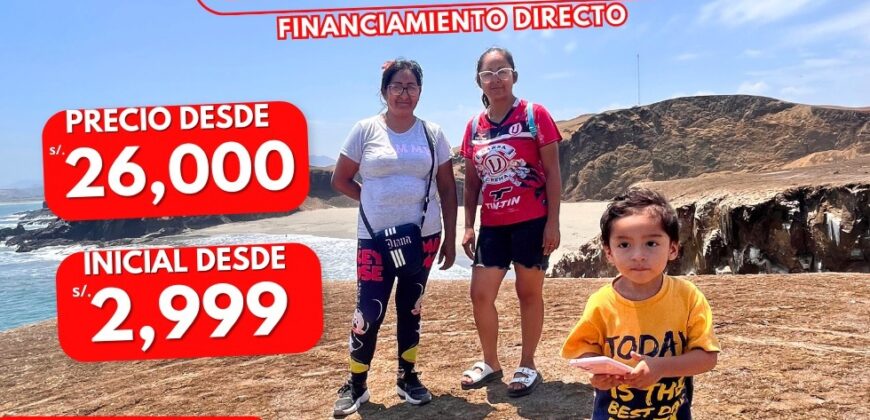 Lotes con vista al mar, sin intereses y con cuotas accesibles. ¡Aprovecha esta oferta!