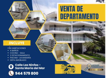 EN VENTA HERMOSO DÚPLEX AMOBLADO EN SANTA MARIA DEL MAR