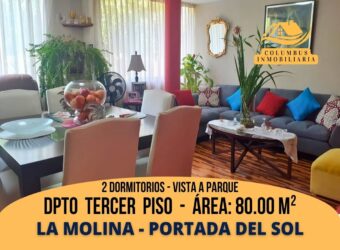 La Molina PORTADA DEL SOL – Departamento de 2dorm vista a Parque cerrado (3er.Piso)