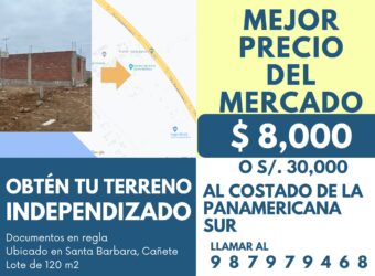 TERRENO EN VENTA – CERCA A PLAYA