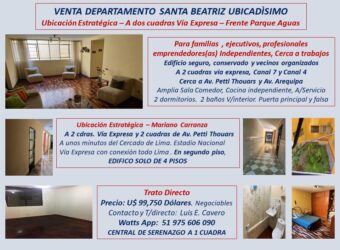 DEPARTAMENTO EN SANTA BEATRIZ