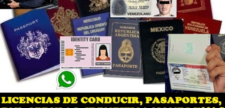 Licencias de conducir DNI pasaportes