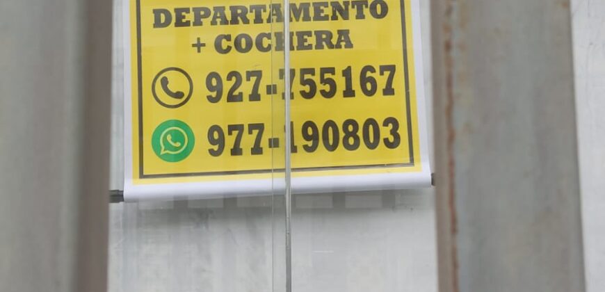 VENDO DEPARTAMENTO EN PRIMER PISO + ESTACIONAMIENTO EN BREÑA