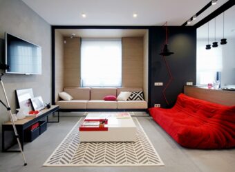 Apartamento de lujo de una habitación con balcón