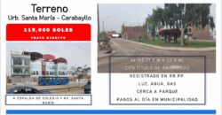OCASIÓN TERRENO CARABAYLLO